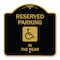 Signmission Reserved Parking in Rear W/ Graphic, Black & Gold Aluminum Sign, 18" x 18", BG-1818-23067 A-DES-BG-1818-23067 - alternate 1